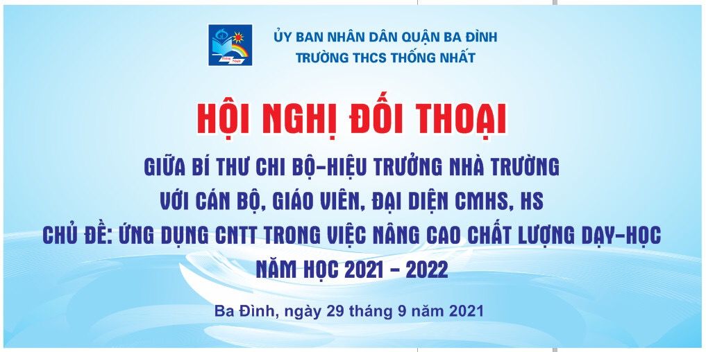 Trường THCS Thống Nhất tổ chức Hội nghị đối thoại trực tuyến đầu năm học