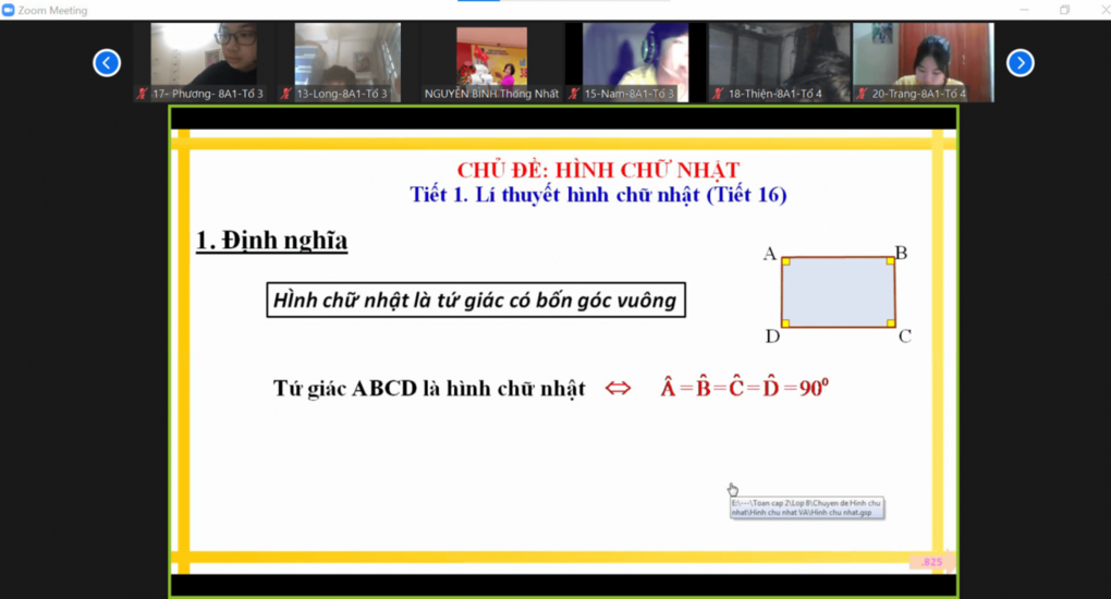 Cô giáo Trần Thị Vân Anh hoàn thành xuất sắc tiết dạy Hội giảng chuyên đề, chủ đề môn Toán 8