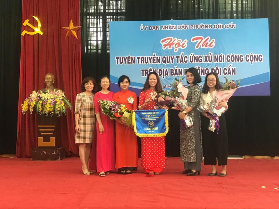 SÔI NỔI HỘI THI TUYÊN TRUYỀN BỘ QUY TẮC ỨNG XỬ NƠI CÔNG CỘNG – PHƯỜNG ĐỘI CẤN
