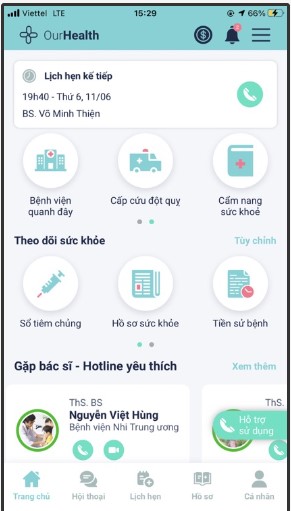 Hướng dẫn cài đặt ứng dụng Hồ sơ sức khỏe điện tử OurHealth cho PHHS