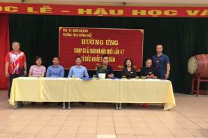 Trường THCS Thống Nhất hưởng ứng giải chạy báo Hà Nội Mới lần thứ 47