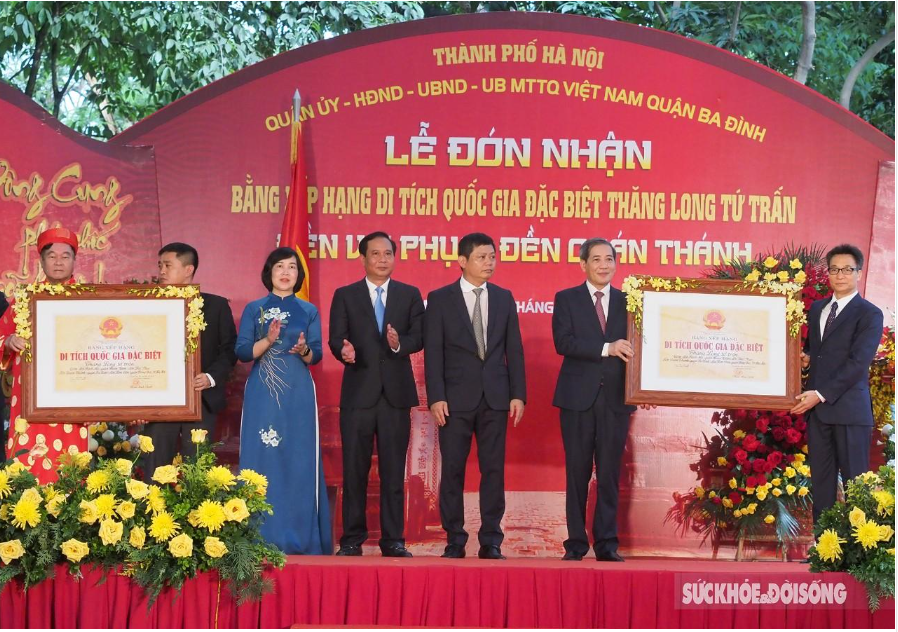 Đền Voi Phục, Quán Thánh đón bằng xếp hạng di tích quốc gia đặc biệt 'Thăng Long tứ trấn'