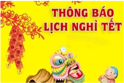 Thông báo nghỉ Tết Nguyên đán Nhâm Dần năm 2022