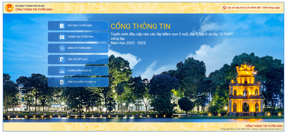 Hướng dẫn PHHS đăng ký và tra cứu kết quả tuyển sinh trực tuyến qua hệ thống tuyển sinh đầu cấp Hà Nội năm 2022