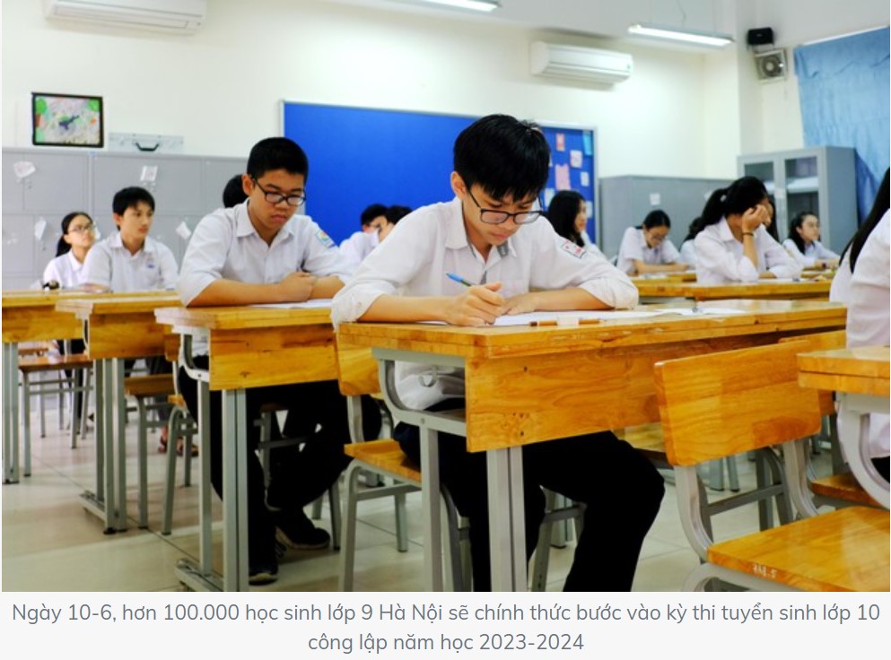 Lịch thi chính thức tuyển sinh lớp 10 công lập Hà Nội năm 2023