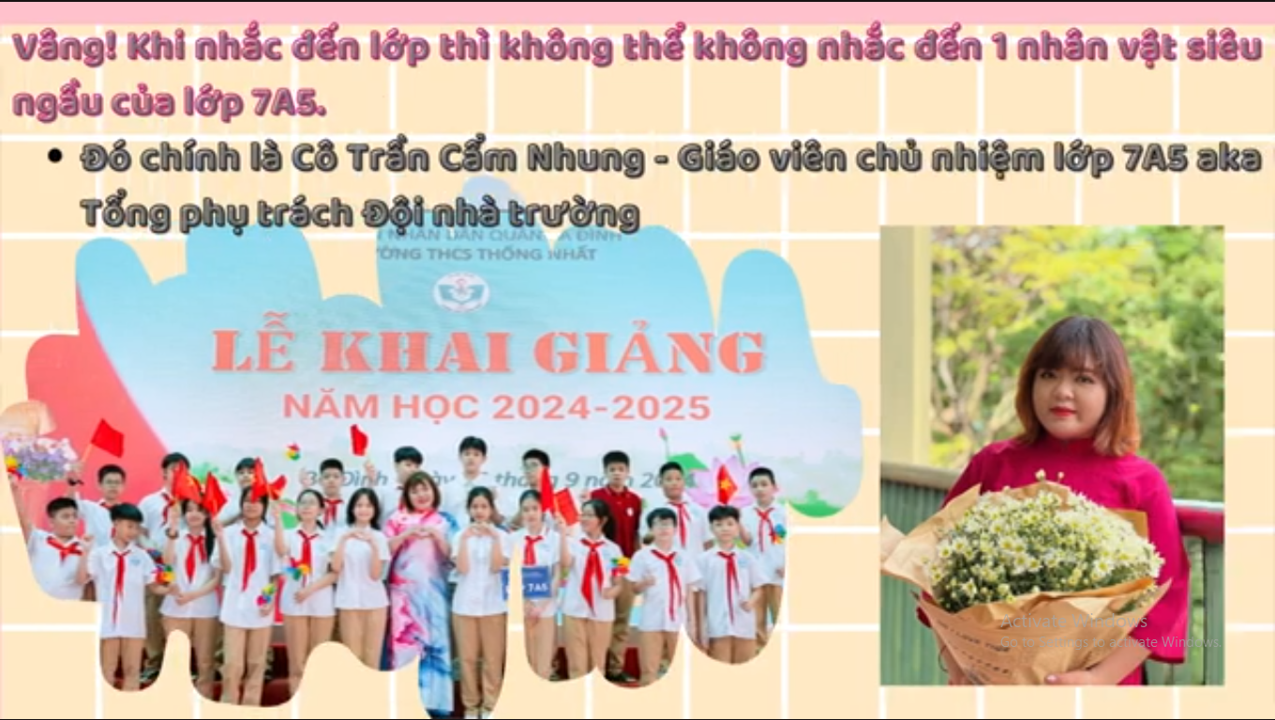 Giới thiệu tác phẩm đạt giải Nhất cuộc thi làm phim chào mừng Ngày Nhà giáo Việt nam của lớp 7A5