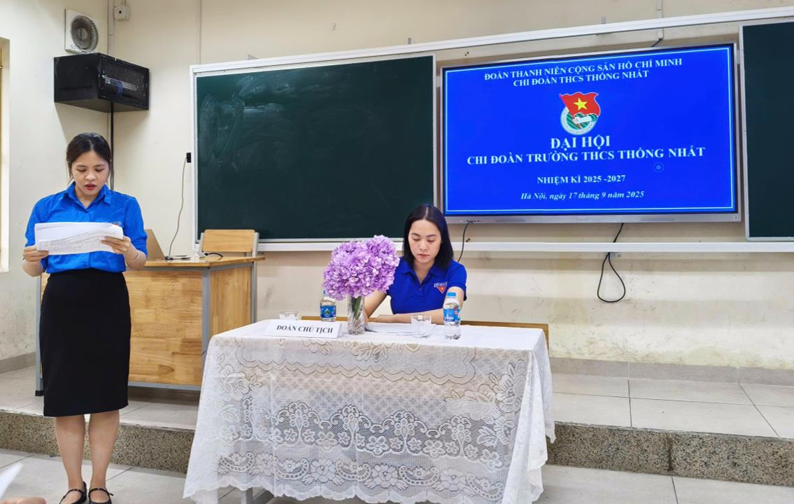 Tổ chức thành công Đại hội Chi đoàn Trường THCS Thống Nhất nhiệm kỳ 2025 – 2027