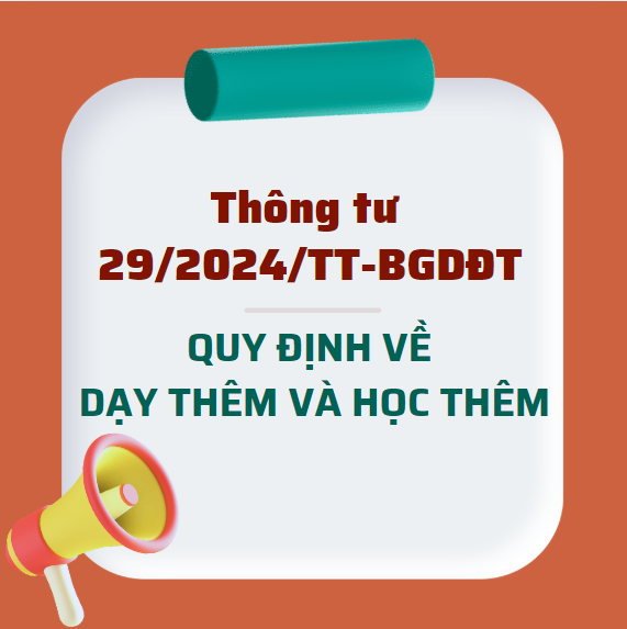 Thông tư 29/2024/TT-BGDĐT Quy định về dạy thêm, học thêm