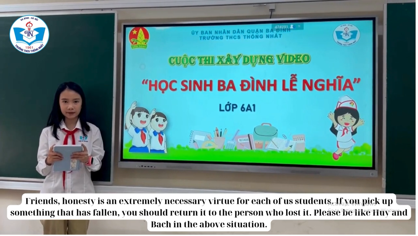 Thông báo về việc tham gia bình chọn sản phẩm dự thi “Học sinh Ba Đình lễ nghĩa”