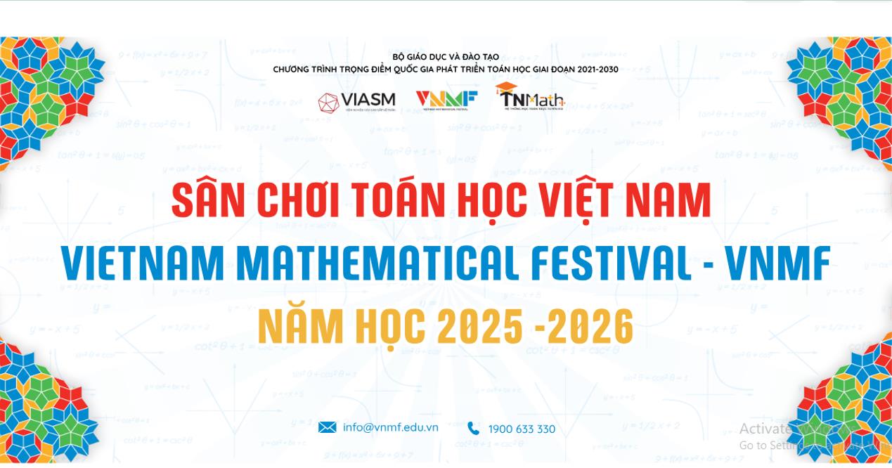 Thông báo về việc tham gia Sân chơi Toán học Việt Nam (VIMF) năm học 2025 – 2026