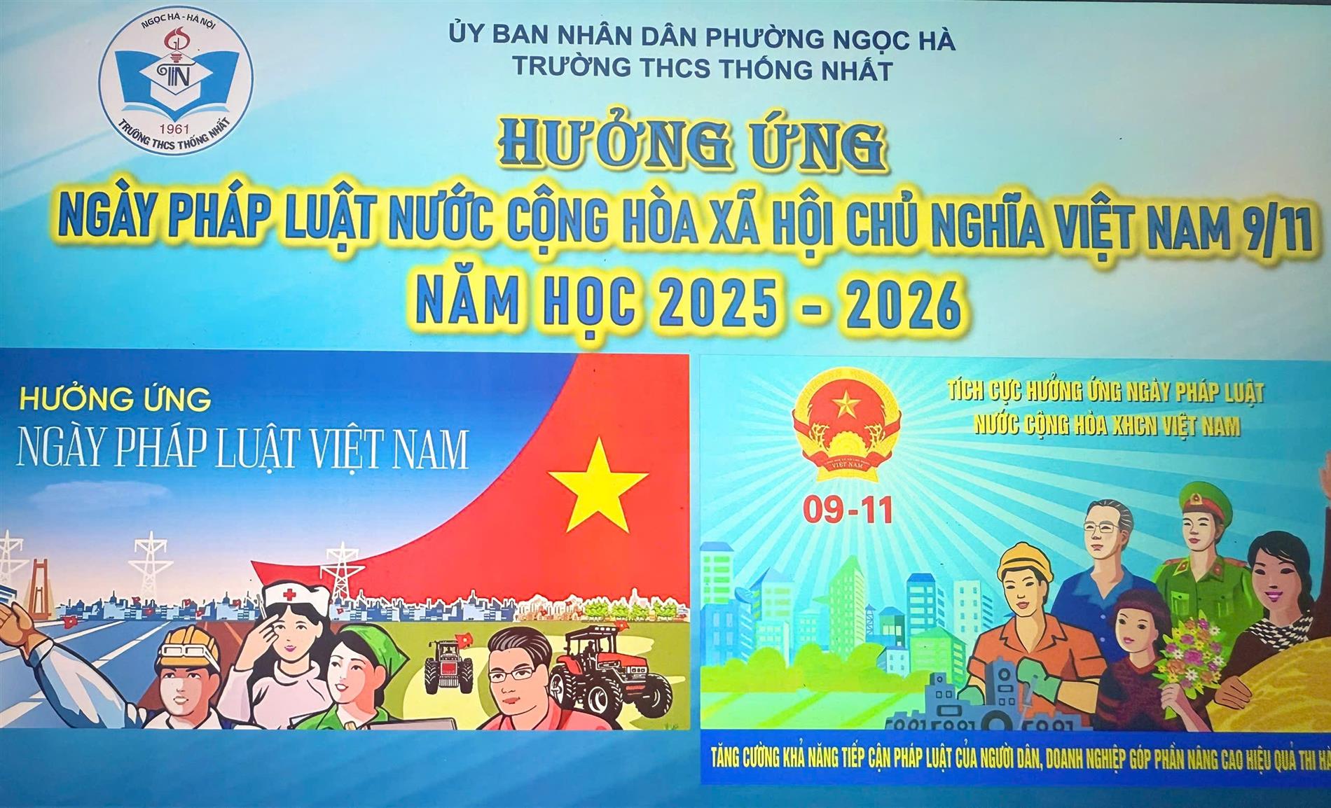 Học sinh trường THCS Thống Nhất tích cực hưởng ứng Ngày Pháp luật Việt Nam (09/11)