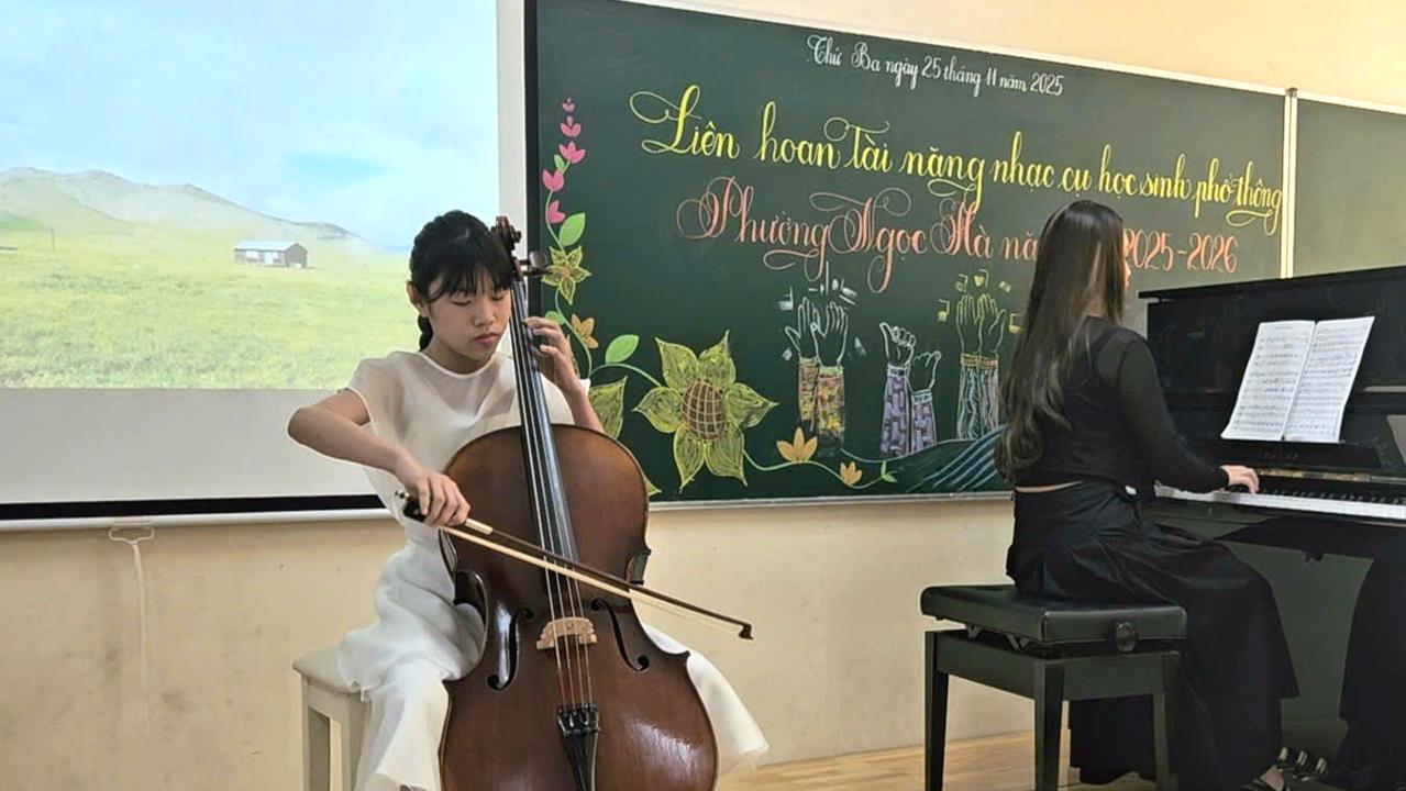 Học sinh trường THCS Thống Nhất đạt giải tại Liên hoan tài năng âm nhạc phường Ngọc Hà