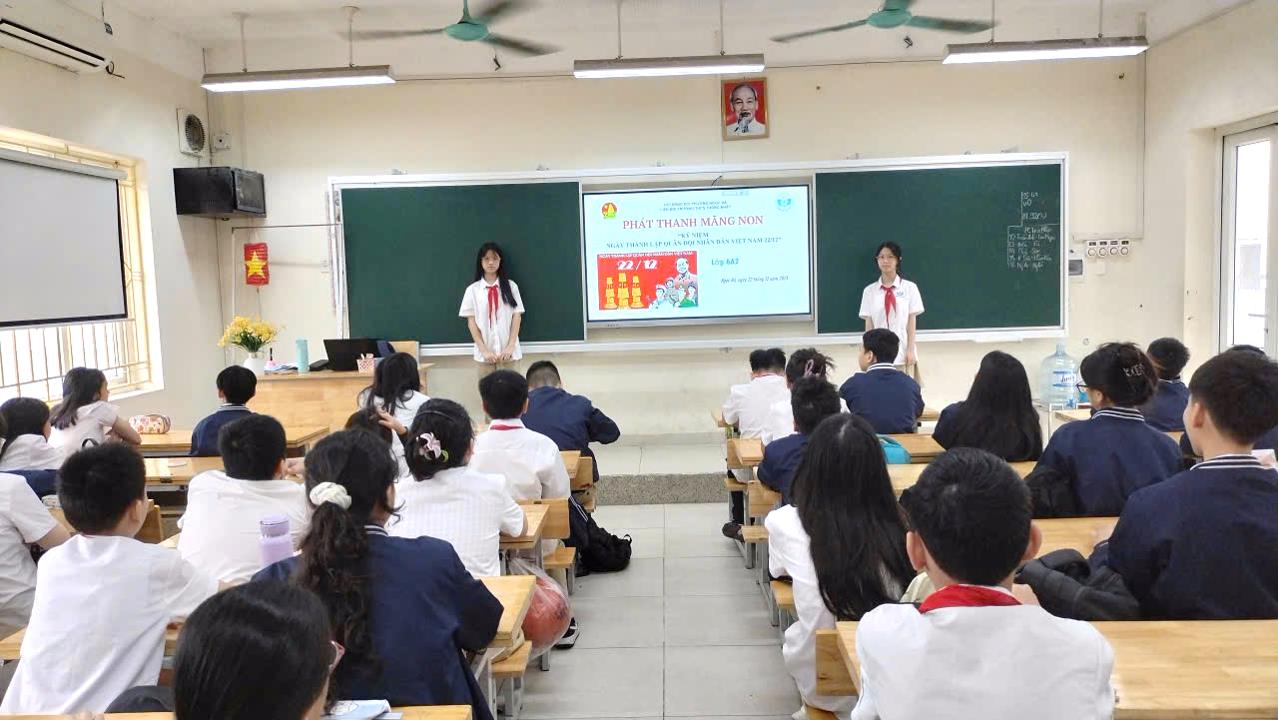 Trường THCS Thống Nhất tổ chức hoạt động kỷ niệm Ngày thành lập Quân đội Nhân dân Việt Nam