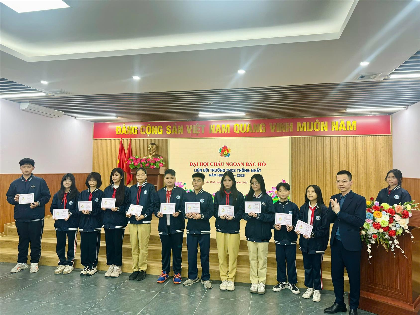 Liên đội trường THCS Thống Nhất tổ chức Đại hội Cháu ngoan Bác Hồ năm học 2024-2025
