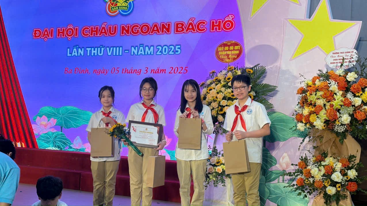 Tự hào học sinh trường THCS Thống Nhất tại Đại hội cháu ngoan Bác Hồ quận Ba Đình năm 2025