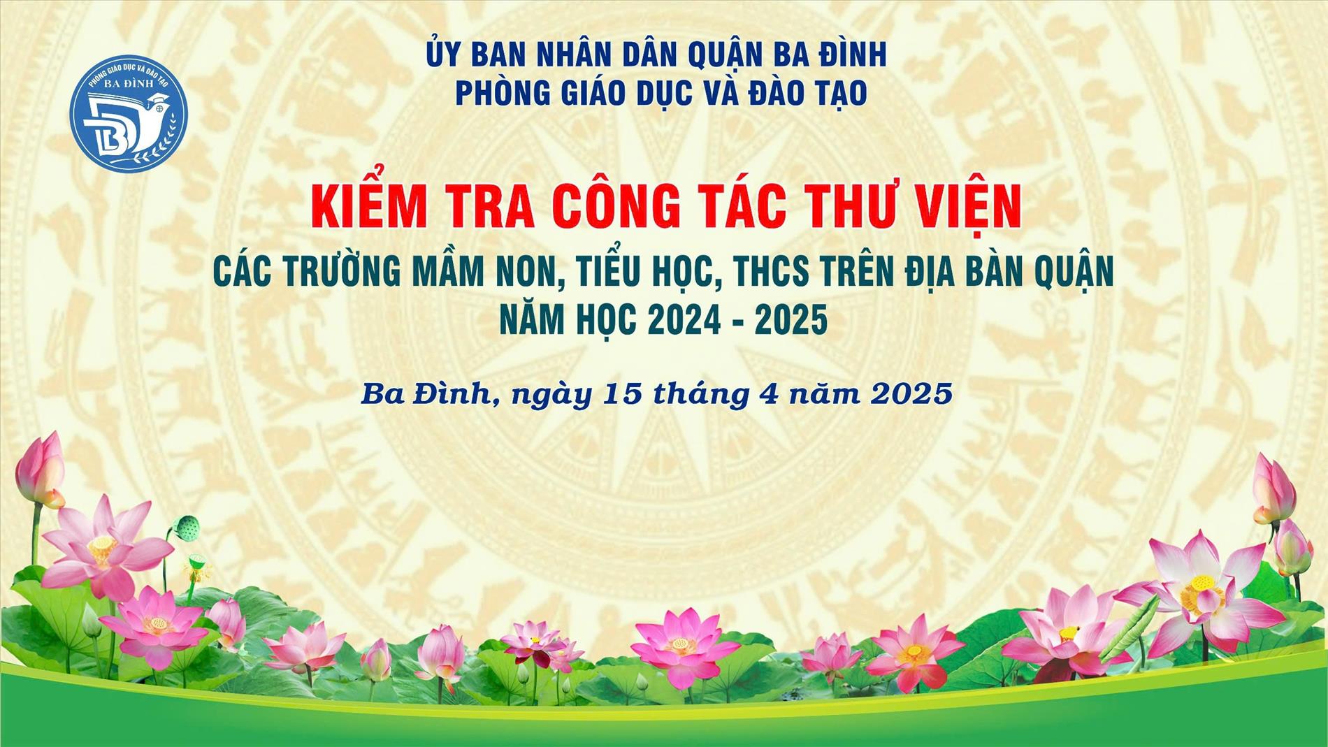 Phòng Giáo dục – Đào tạo quận Ba Đình kiểm tra công tác thư viện trường THCS Thống Nhất năm học 2024-2025