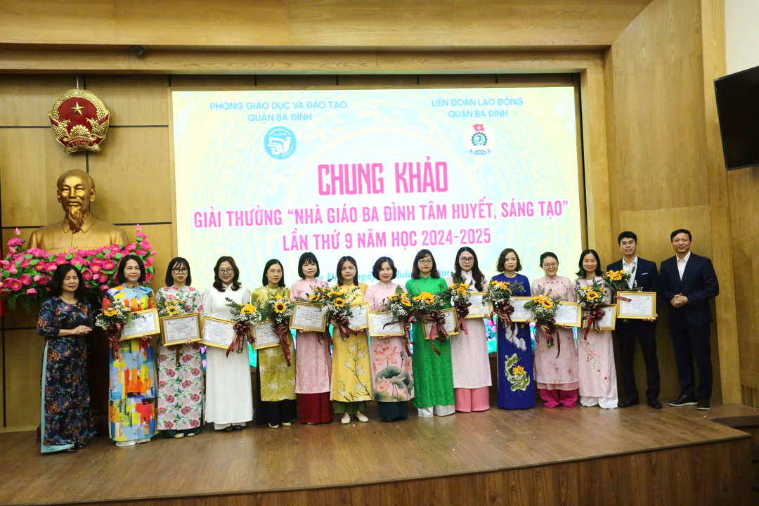 Chúc mừng các cô giáo nhà trường được vinh danh tại Chung khảo “Nhà giáo Ba Đình tâm huyết, sáng tạo” năm học 2024-2025