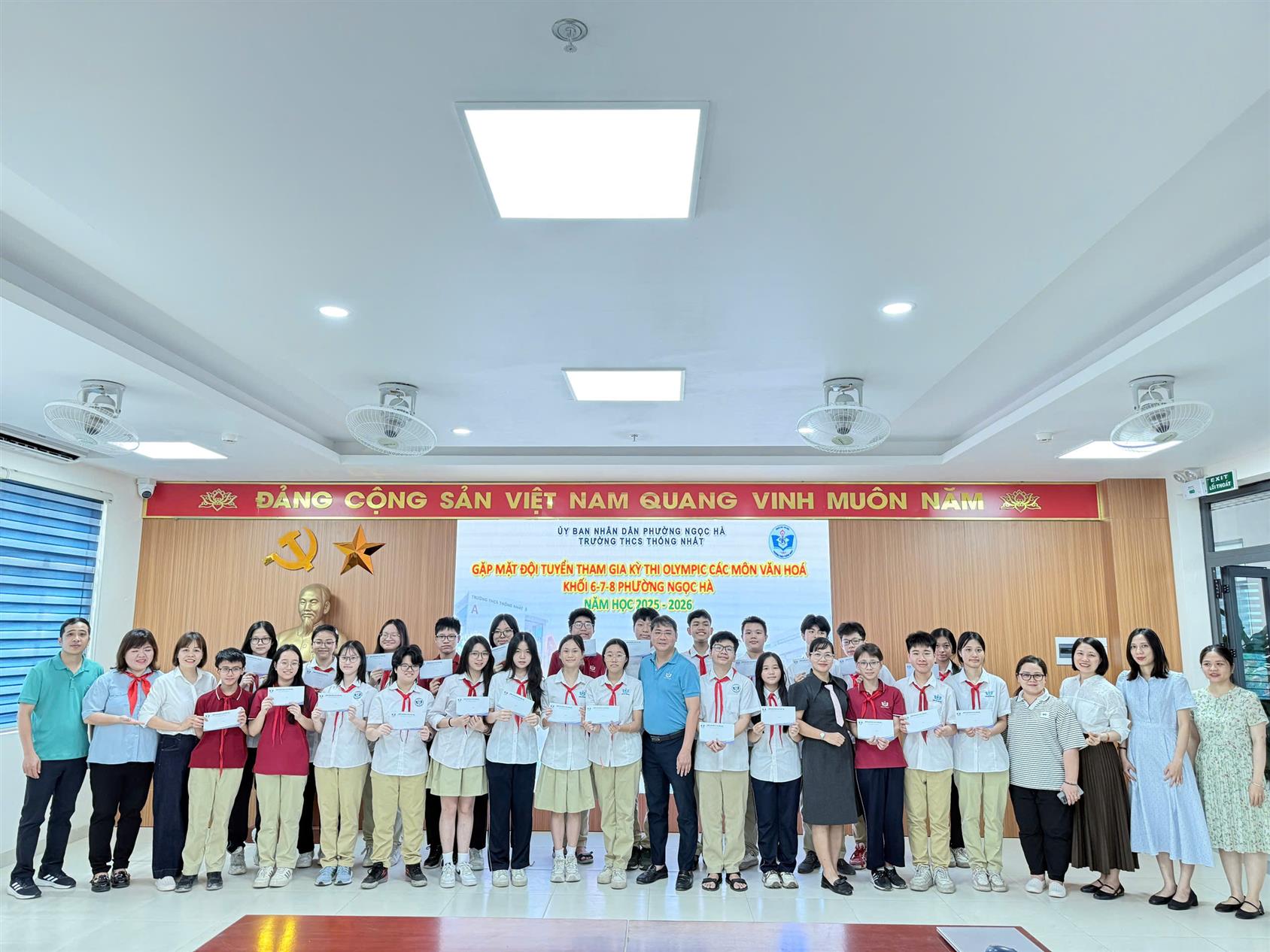 Gặp mặt đội tuyển tham dự kỳ thi Olympic các môn văn hóa khối 6, 7, 8 phường Ngọc Hà năm học 2025–2026