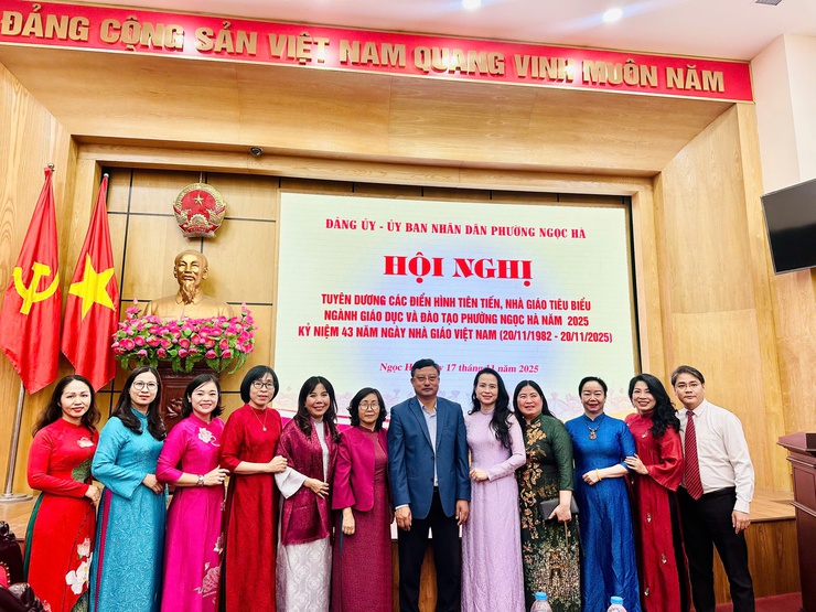 Phường Ngọc Hà tuyên dương các điển hình tiên tiến trong ngành Giáo dục- Ảnh 1.
