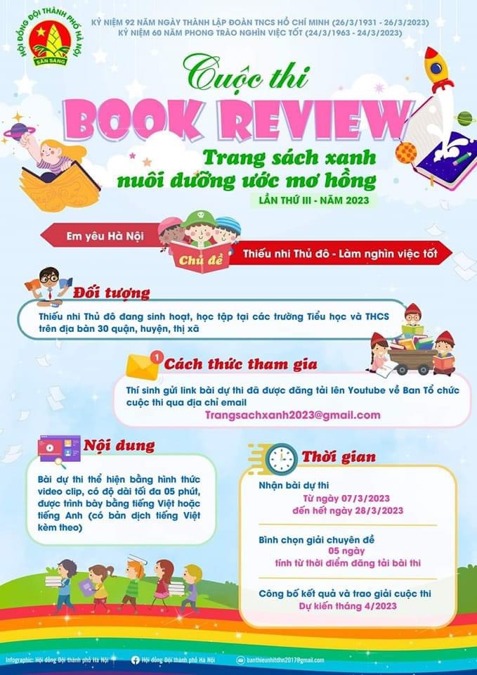 Trường THCS Thống Nhất phát động Cuộc thi BOOK REVIEW mùa thứ 3
