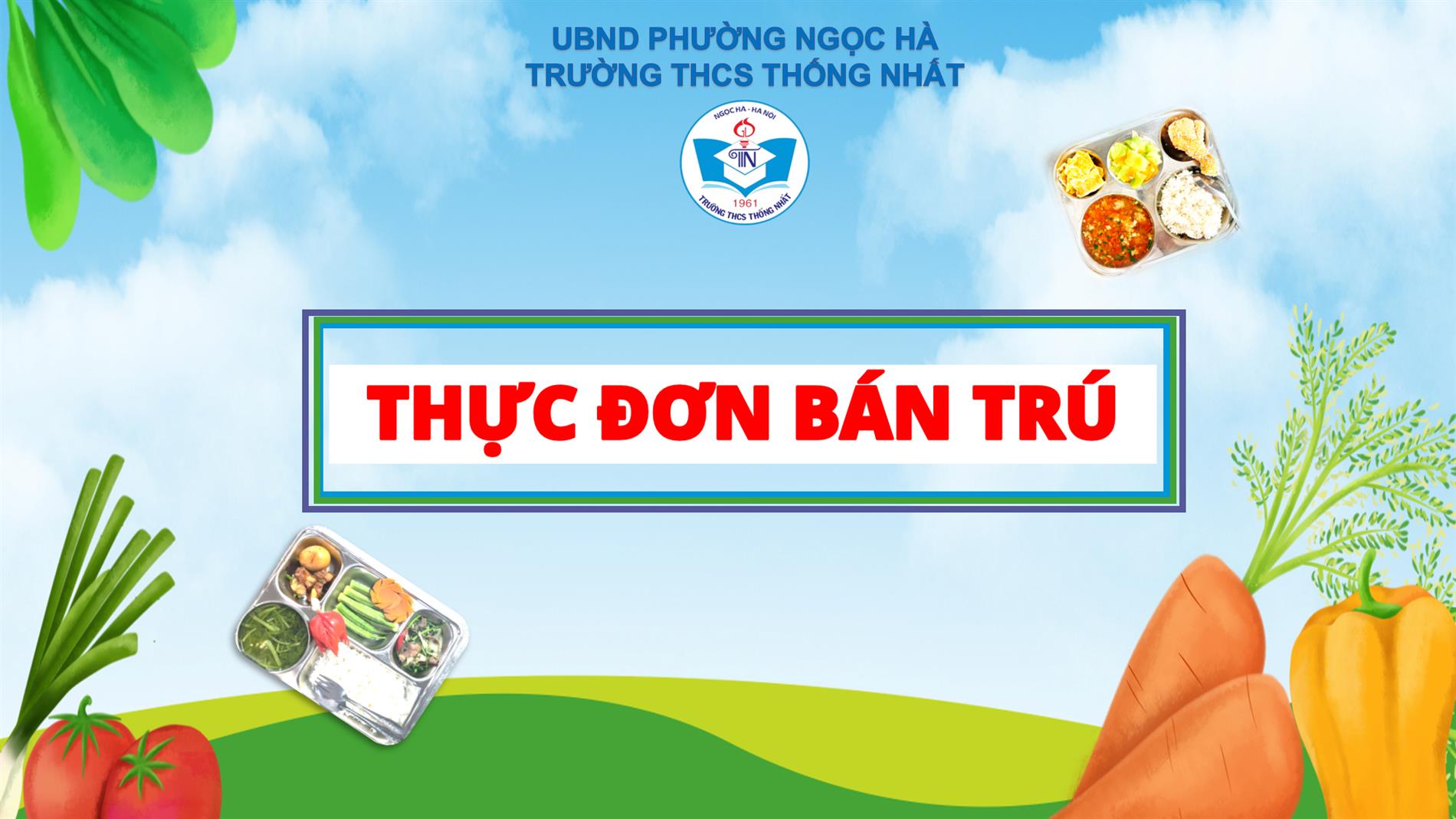 Thực đơn bán trú tuần từ 09/03 - 13/03/2026