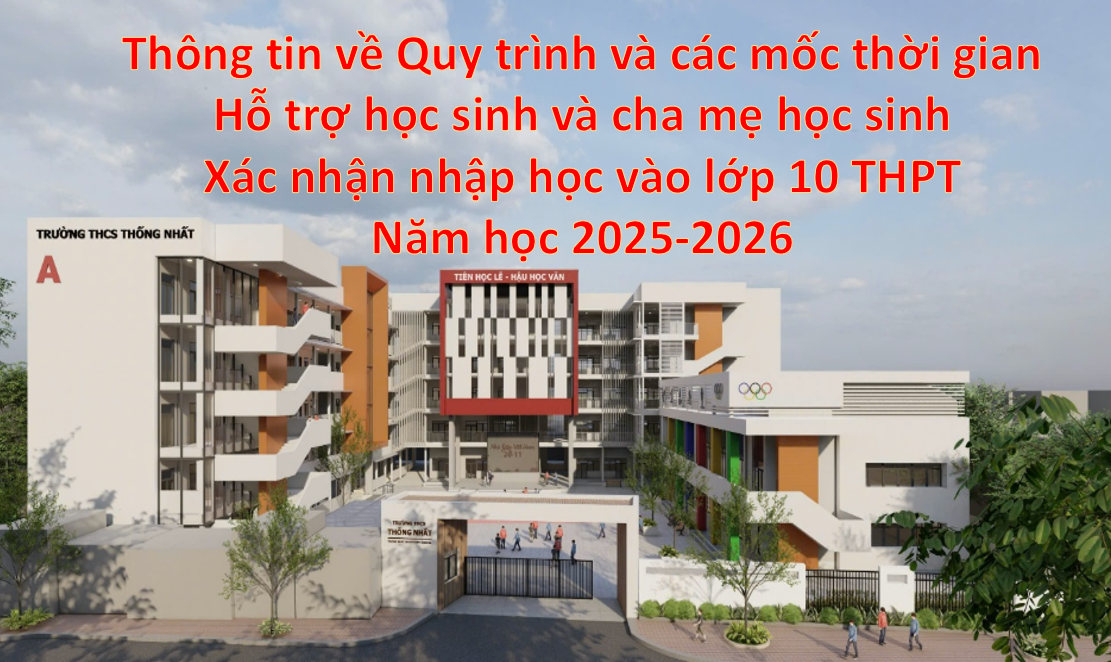 Hà Nội: Thông tin về Quy trình và các mốc thời gian hỗ trợ học sinh và cha mẹ học sinh xác nhận nhập học vào lớp 10 trung học phổ thông năm học 2025-2026