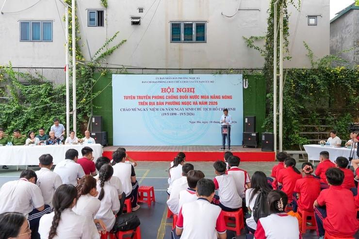 Trường THCS Thống Nhất tham gia tuyên truyền, trải nghiệm kỹ năng phòng, chống đuối nước mùa nắng nóng năm 2026