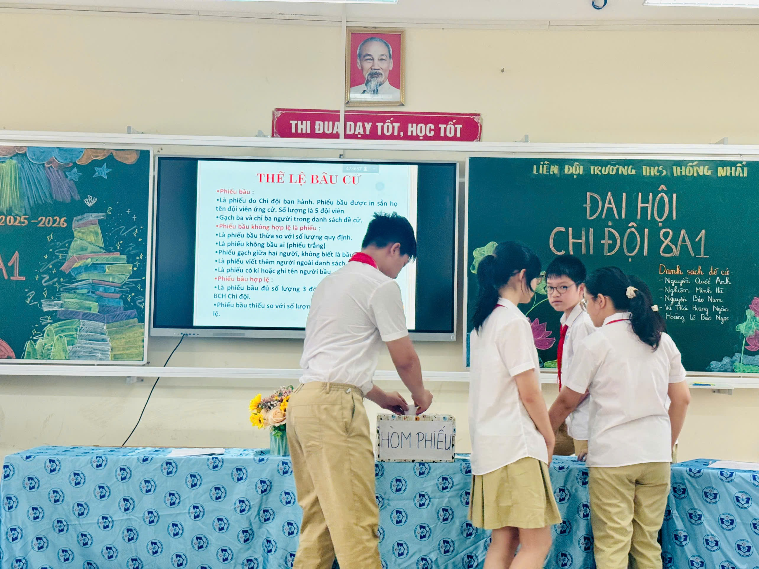 Một nhóm người đứng trước màn hình

Mô tả được tạo tự động